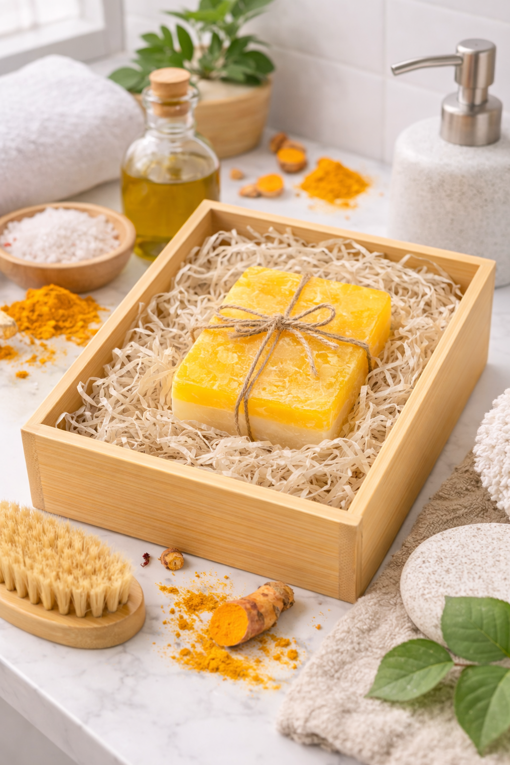 صابون الكركم وزيت الزيتون صابون الكركم وزت الزيتون